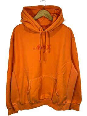 AWAKE NY Embroidered Logo Hoodie Size Mens XL Orange/Orange
